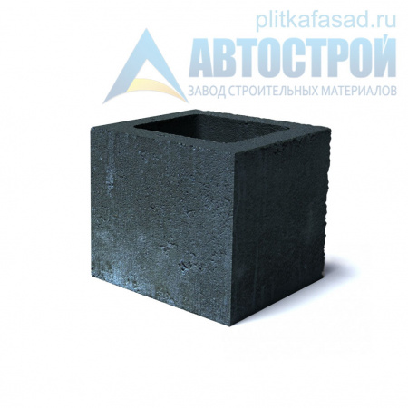 Блок облицовочный фасадный рядовой пустотелый 190х188х190 мм черный А-Строй в Солнечногорске по низкой цене