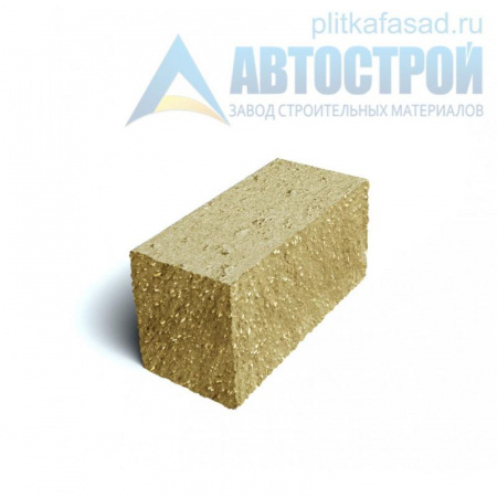 Блок облицовочный фасадный угловой полнотелый 90х90х195 мм желтый А-Строй в Солнечногорске по низкой цене
