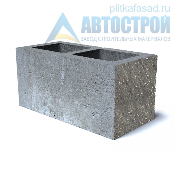 Блок облицовочный фасадный угловой двухпустотный 190х188х390 мм серый А-Строй в Солнечногорске по низкой цене