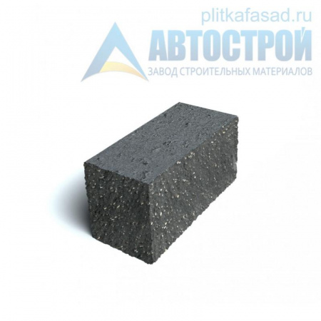 Блок облицовочный фасадный угловой полнотелый 90х90х195 мм черный А-Строй в Солнечногорске по низкой цене