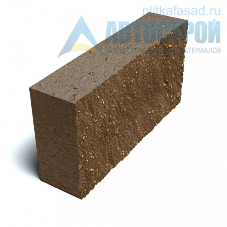 Блок облицовочный фасадный угловой полнотелый 90х188х390 мм коричневый А-Строй в Солнечногорске по низкой цене