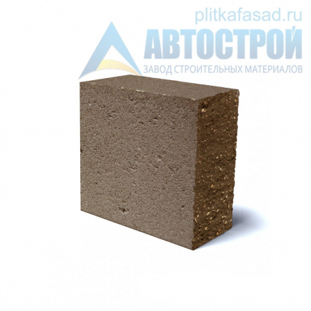 Блок облицовочный фасадный угловой полнотелый 90х188х195 мм коричневый А-Строй в Солнечногорске по низкой цене