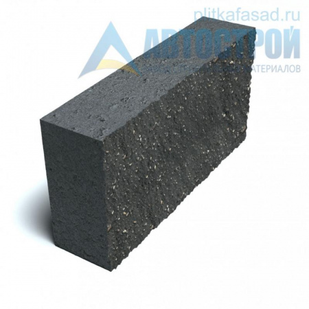 Блок облицовочный фасадный угловой полнотелый 90х188х390 мм черный А-Строй в Солнечногорске по низкой цене