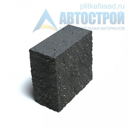 Блок облицовочный фасадный угловой полнотелый 90х188х195 мм черный А-Строй в Солнечногорске по низкой цене