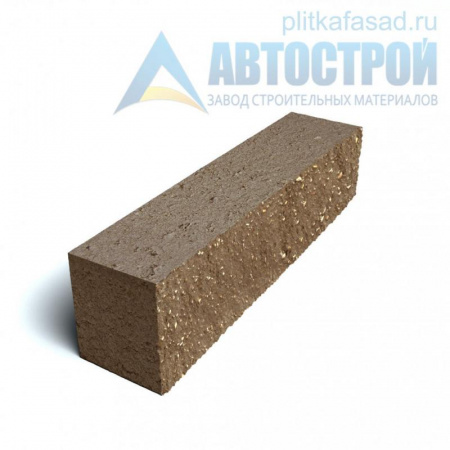Блок облицовочный фасадный рядовой полнотелый 90х90х390 мм коричневый А-Строй в Солнечногорске по низкой цене